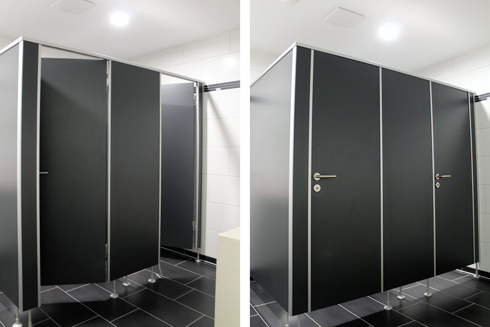 Trennwandanlage für Sanitär- und WC-Bereich